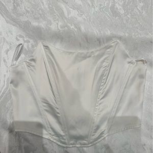 Pretty little thing white satin corset